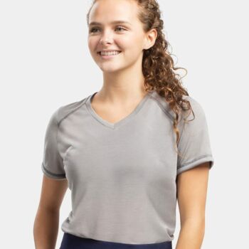 Women's Super Soft-Spun Poly V-Neck T-Shirt Thumbnail