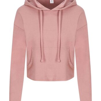 Women's Girlie Cropped Hooded Fleece with Pocket Thumbnail