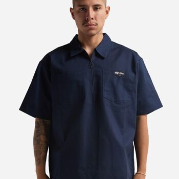 Unisex Work Heavyweight Quarter-Zip Short Sleeve Shirt Thumbnail