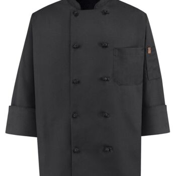 Black Knot Button Chef Coat Thumbnail