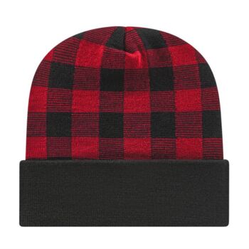 USA-Made Plaid Beanie Thumbnail